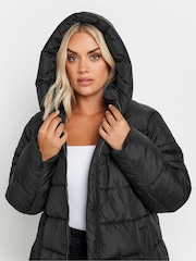 Yours Curve Black Sporty Short Coat - Image 4 of 5