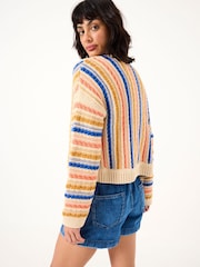 FatFace Textured Stripe Cardigan - Slika 2 iz 6