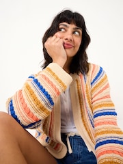 FatFace Textured Stripe Cardigan - Slika 3 iz 6