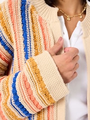 FatFace Textured Stripe Cardigan - Slika 4 iz 6