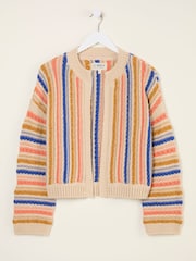 FatFace Textured Stripe Cardigan - Slika 5 iz 6