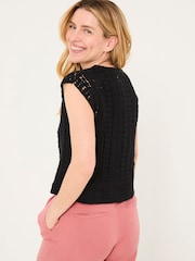 FatFace Florence Black Knitted Tank - Image 2 of 5