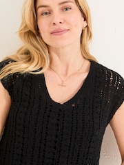 FatFace Florence Black Knitted Tank - Image 3 of 5