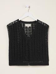 FatFace Florence Black Knitted Tank - Image 4 of 5