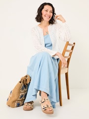 FatFace Florence White Knitted Cardigan - Image 4 of 6