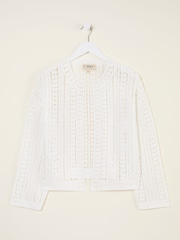 FatFace Florence White Knitted Cardigan - Image 5 of 6