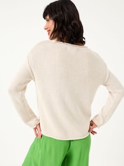 FatFace Natural Sun Crew Neck Knitted Jumper - Image 2 of 5