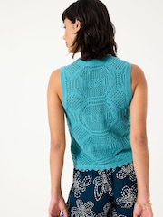 FatFace Jodie Jade Green Knitted Vest - Image 2 of 5
