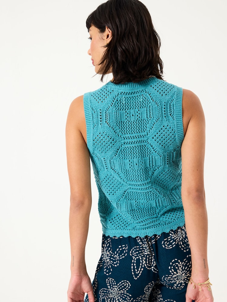 FatFace Jodie Jade Green Knitted Vest - Image 2 of 5