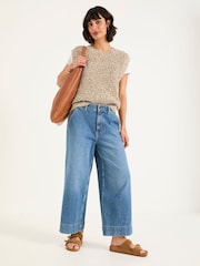 FatFace Ari Natural Knitted Tape Yarn Tank - Image 3 of 6