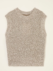 FatFace Ari Natural Knitted Tape Yarn Tank - Image 6 of 6
