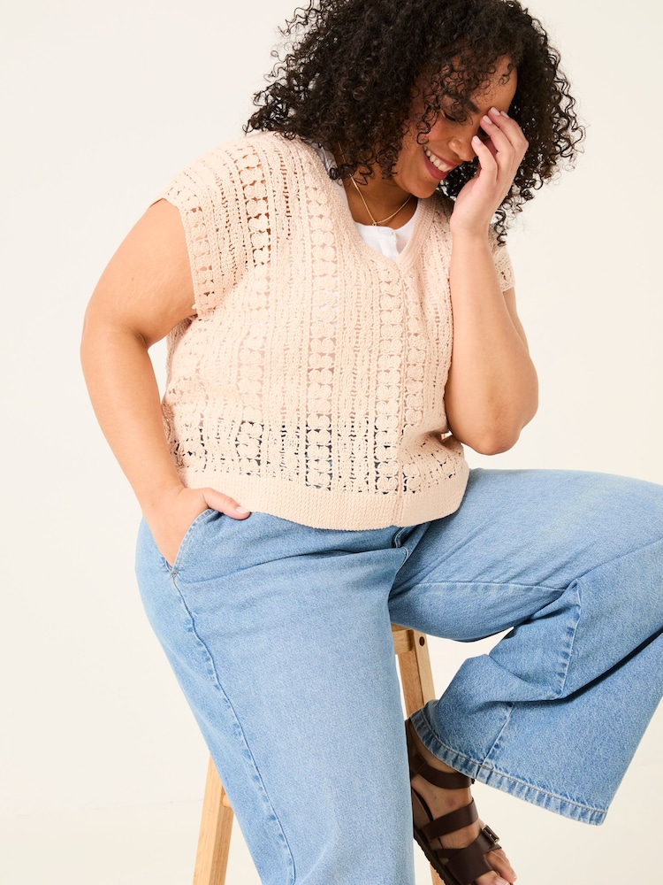 FatFace Florence Rose Pink Knitted Tank - Image 10 of 13