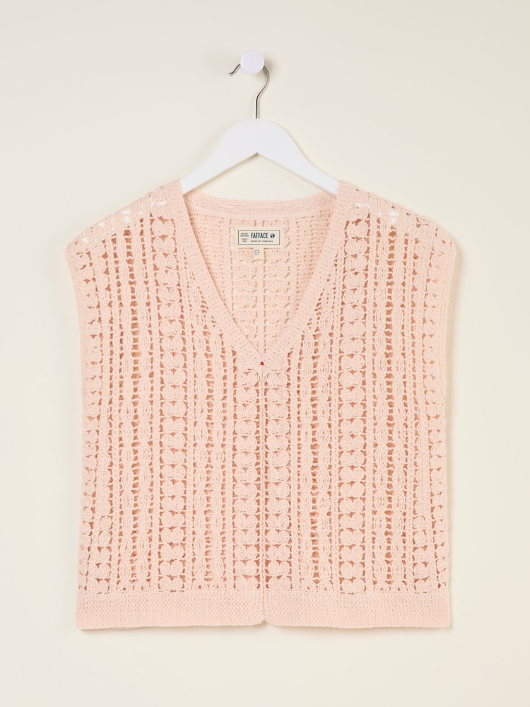 FatFace Florence Rose Pink Knitted Tank - Image 12 of 13