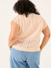 FatFace Florence Rose Pink Knitted Tank - Image 8 of 13