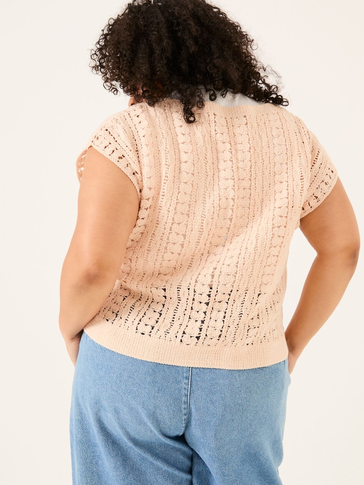 FatFace Florence Rose Pink Knitted Tank - Image 8 of 13