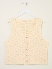 FatFace Ivory Beeble Button Tank - Image 8 of 8