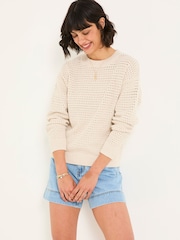 FatFace Annabelle Ivory Knitted Jumper - Image 1 of 6