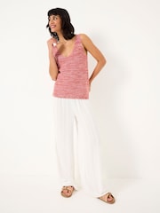 FatFace Joelle Red Knitted Vest - Image 3 of 6