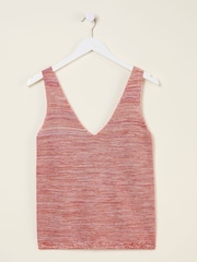 FatFace Joelle Red Knitted Vest - Image 6 of 6