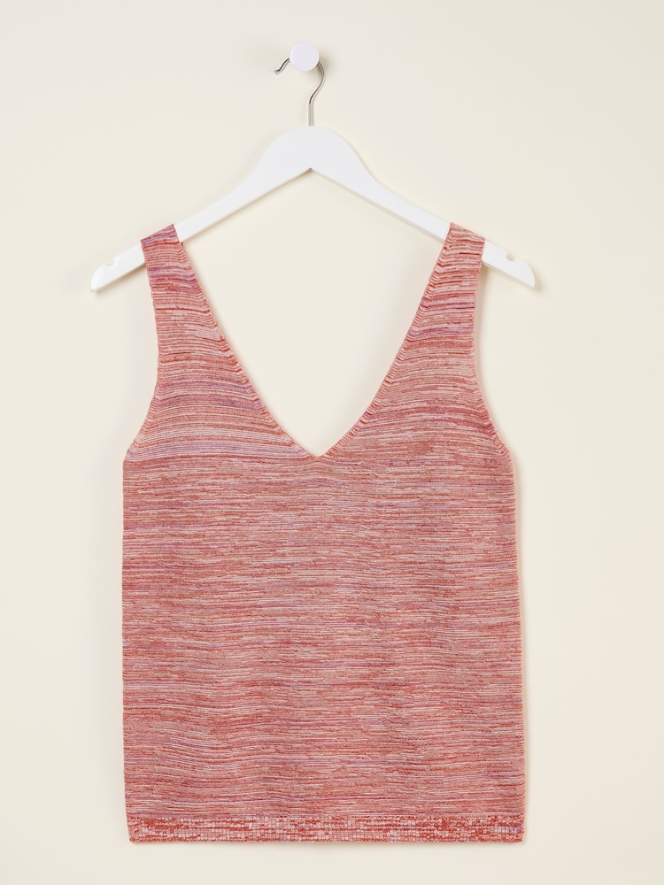 FatFace Joelle Red Knitted Vest - Image 6 of 6