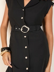 Schwarz - Friends Like These Short Sleeve Tailored Utility Dress - Bild 4 von 5