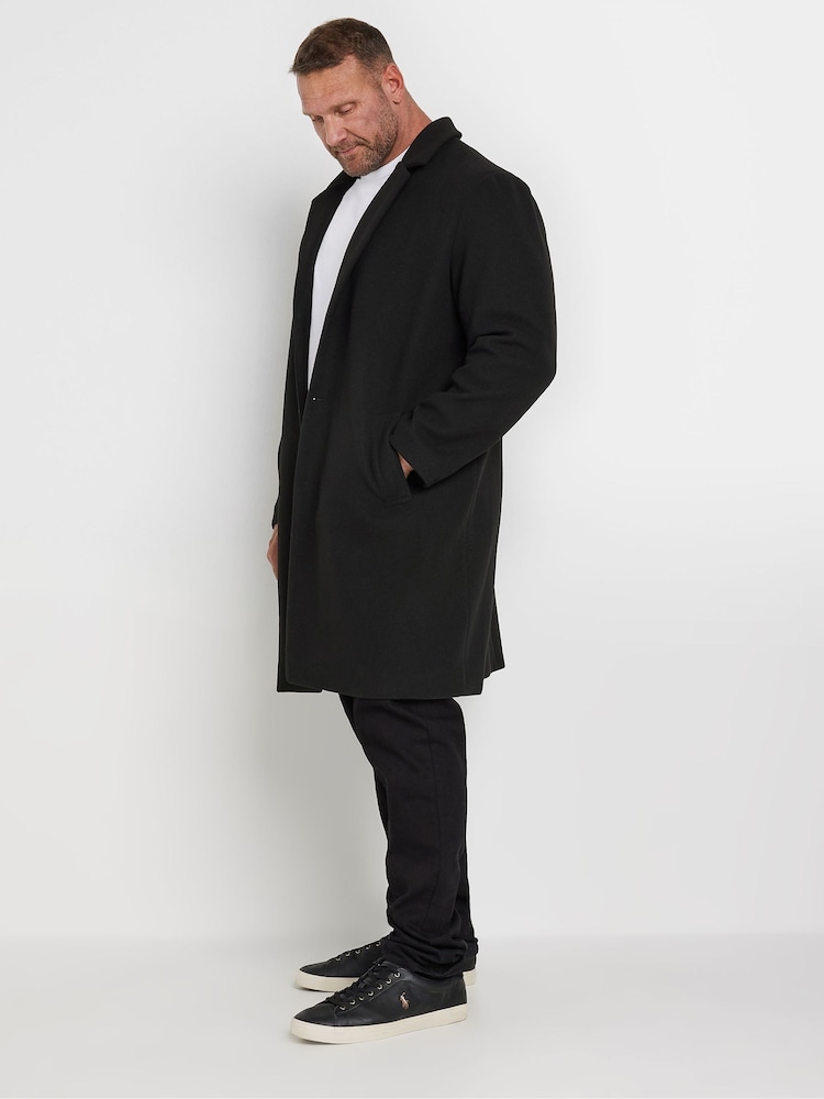 BadRhino Big & Tall Black Luxe Overcoat - Image 2 of 4