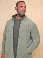 BadRhino Big & Tall Grey Textured Fleece Jacket - Image 1 of 5