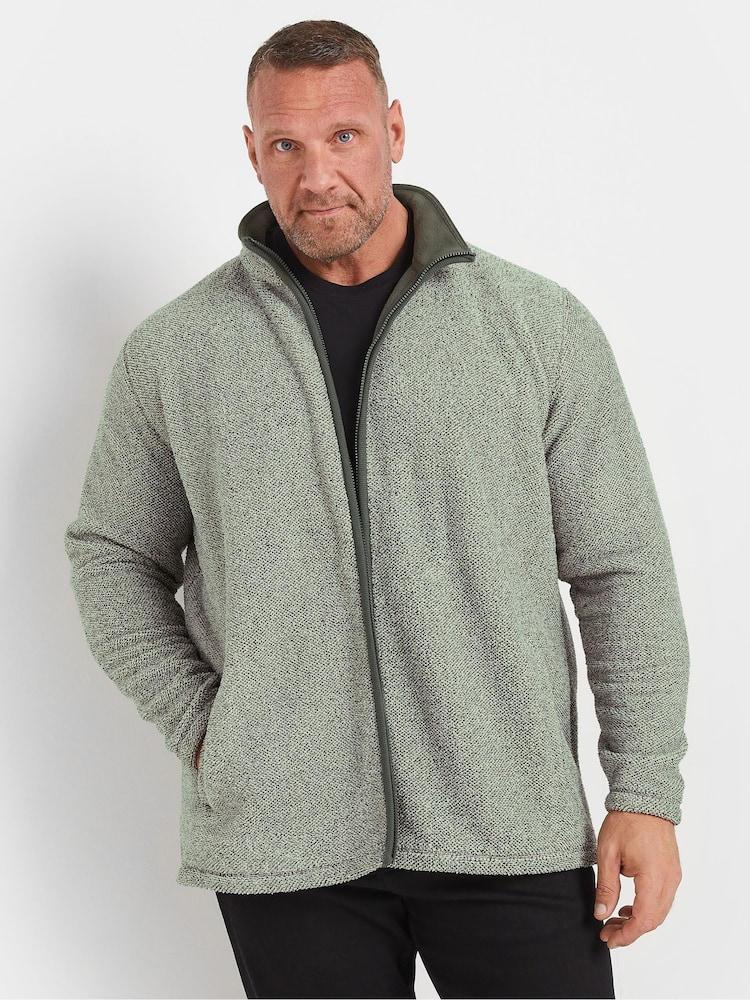 Gris - BadRhino Big & Tall Textured Fleece Jacket - Imagen 2 de 5 Gris - BadRhino Big & Tall Textured Fleece Jacket - Imagen 2 de 5