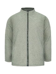 BadRhino Big & Tall Grey Textured Fleece Jacket - Image 4 of 5