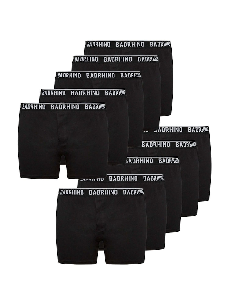 BadRhino Big & Tall Black Essential Boxers 10 Pack - Image 2 of 2
