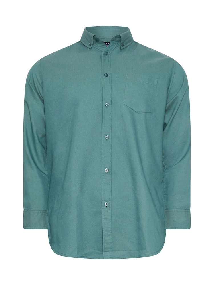BadRhino Big & Tall Blue Long Sleeve Oxford Shirt - Image 2 of 3