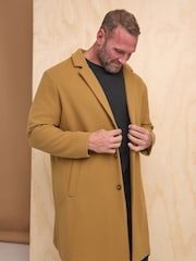 BadRhino Big & Tall Brown Luxe Overcoat - Image 1 of 4