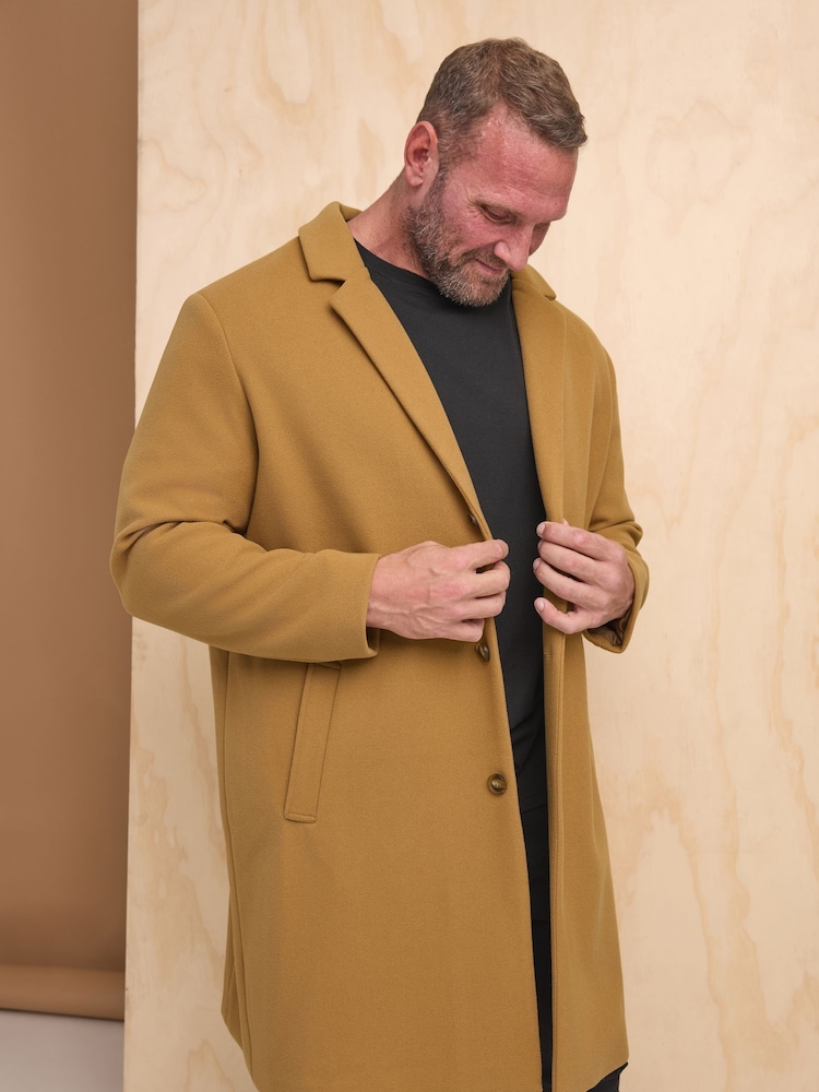BadRhino Big & Tall Brown Luxe Overcoat - Image 1 of 4