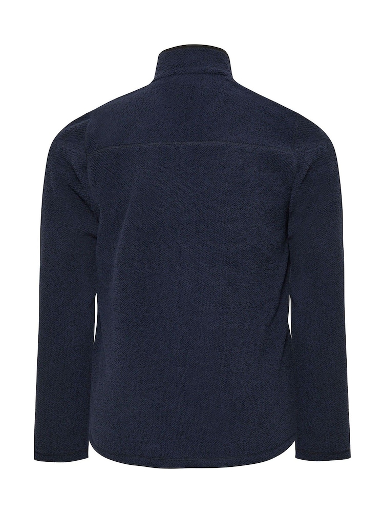 BadRhino Big & Tall Blue Textured Fleece Jacket - Image 4 of 4