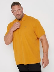 BadRhino Big & Tall Yellow 100% Cotton Plain Polo Shirt - Image 1 of 3