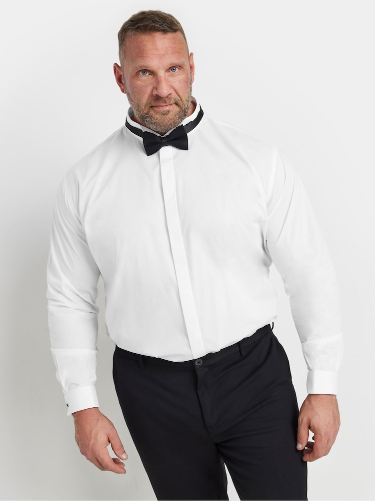 BadRhino Big & Tall White Wing Collar Dinner Shirt - Image 1 of 3