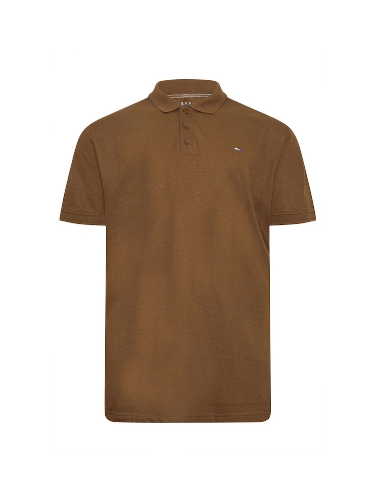 BadRhino Big & Tall Brown 100% Cotton Plain Polo Shirts 5 Pack - Image 5 of 6