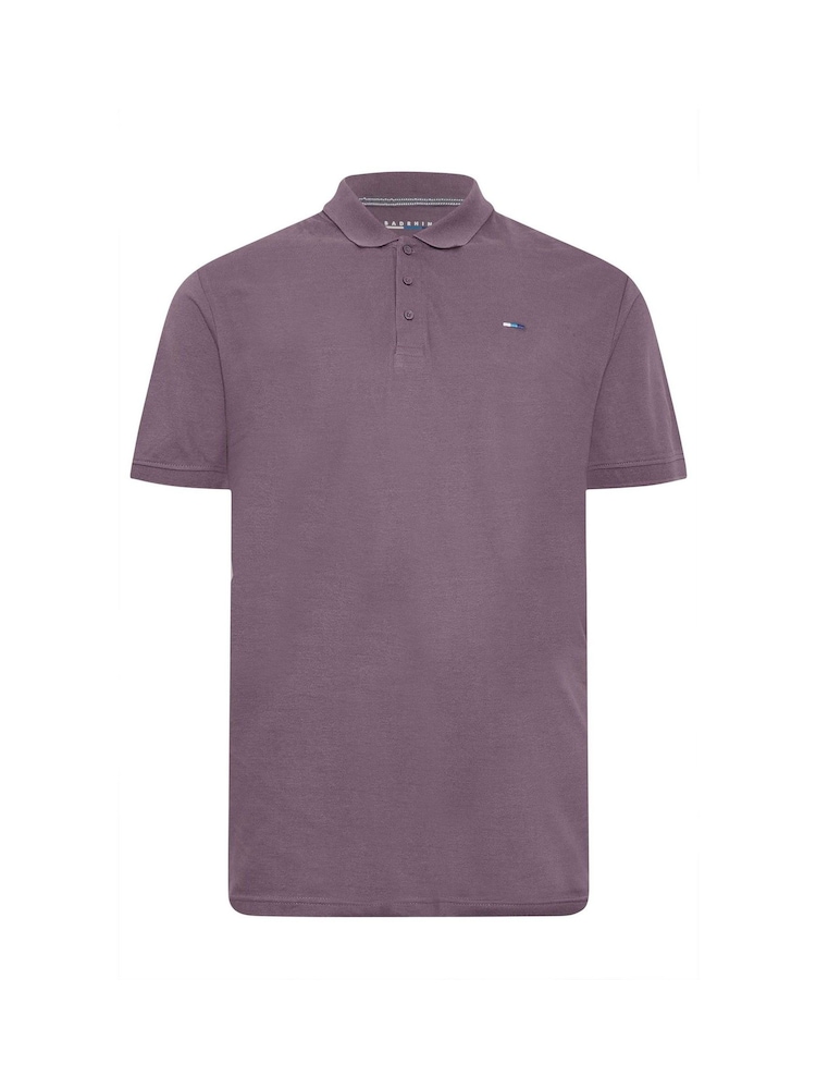 BadRhino Big & Tall Purple 100% CottonPlain Polo Shirts 3 Pack - Image 5 of 5