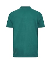 BadRhino Big & Tall Green 100% Cotton Long Plain Polo Shirt - Image 3 of 3
