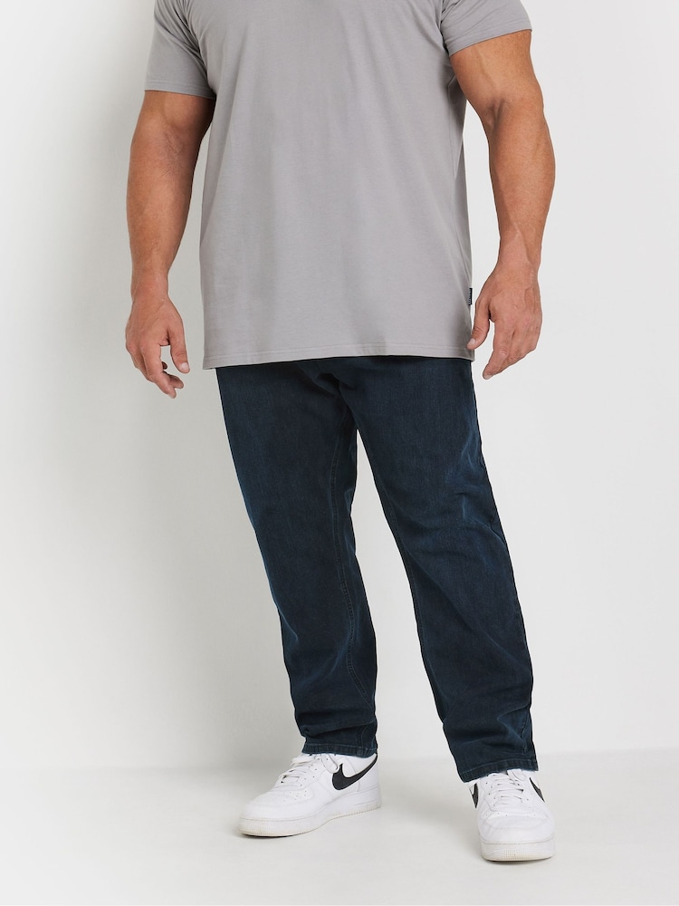 Синий - BadRhino Big & Tall Straight Leg Denim Jeans - Изображение 1 из 4 Синий - BadRhino Big & Tall Straight Leg Denim Jeans - Изображение 1 из 4