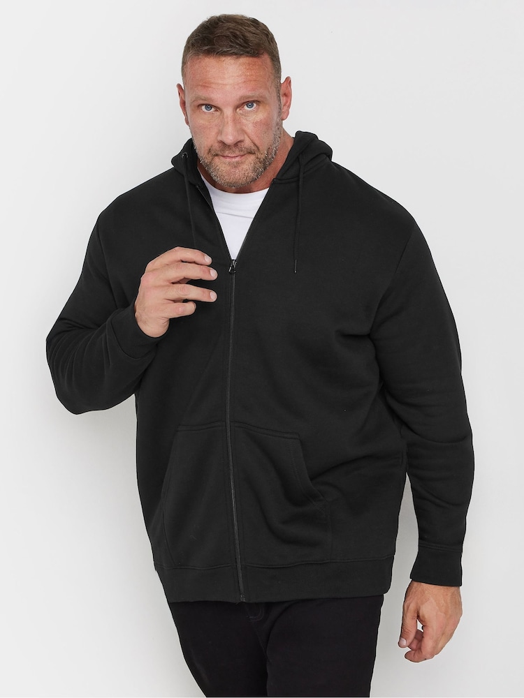 BadRhino Big & Tall Black Tall Black Premium Zip Up Hoodie - Image 1 of 3