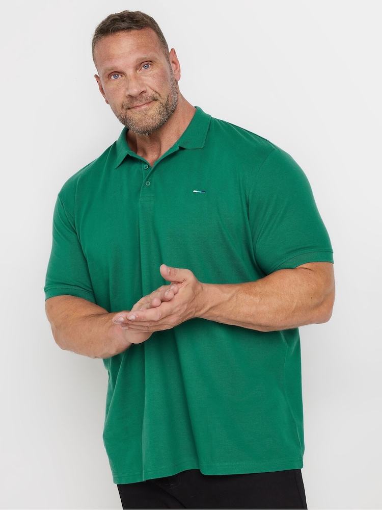 BadRhino Big & Tall 100% Cotton Plain Polo Shirt - صورة 1 من 3