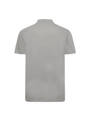 BadRhino Big & Tall Grey 100% Cotton Plain Polo Shirt - Image 3 of 3