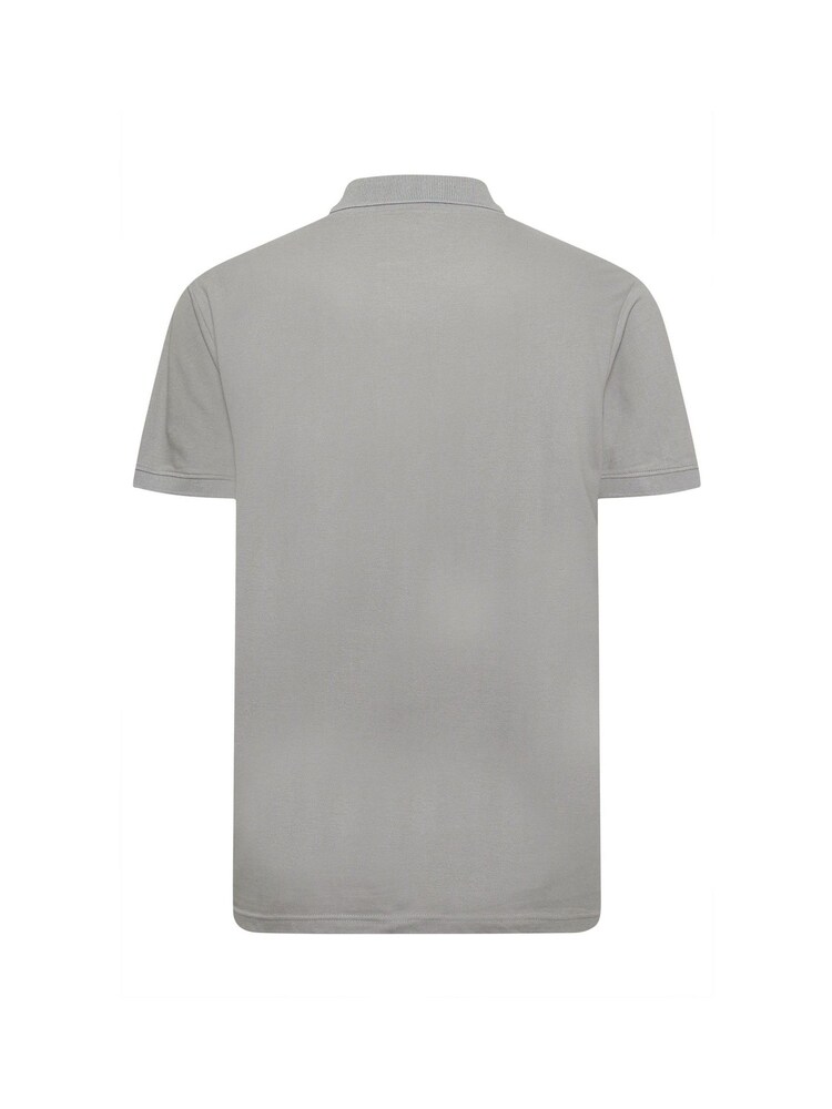 BadRhino Big & Tall Grey 100% Cotton Plain Polo Shirt - Image 3 of 3 BadRhino Big & Tall Grey 100% Cotton Plain Polo Shirt - Image 3 of 3