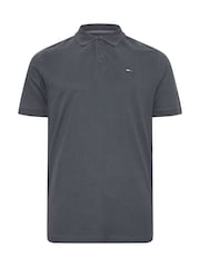BadRhino Big & Tall Grey 100% Cotton Long Plain Polo Shirt - Image 2 of 3