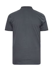 BadRhino Big & Tall Grey 100% Cotton Long Plain Polo Shirt - Image 3 of 3