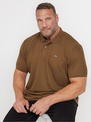 BadRhino Big & Tall Brown 100% Cotton Plain Polo Shirt - Image 1 of 3