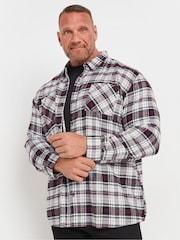 BadRhino Big & Tall Black 100% Cotton Brushed Check Shirt - Image 2 of 4