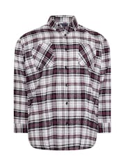 BadRhino Big & Tall Black 100% Cotton Brushed Check Shirt - Image 3 of 4