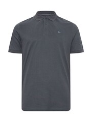 BadRhino Big & Tall Grey 100% Cotton Plain Polo Shirt - Image 2 of 3